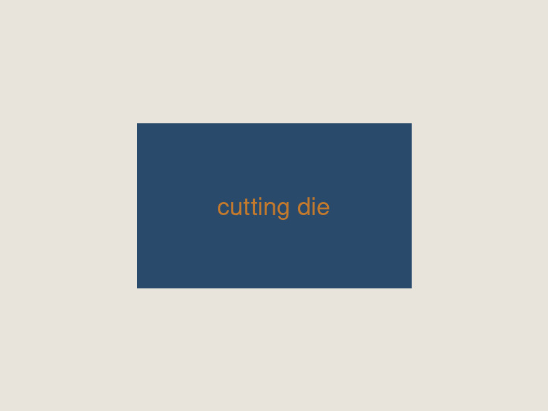 Cutting machine die job work